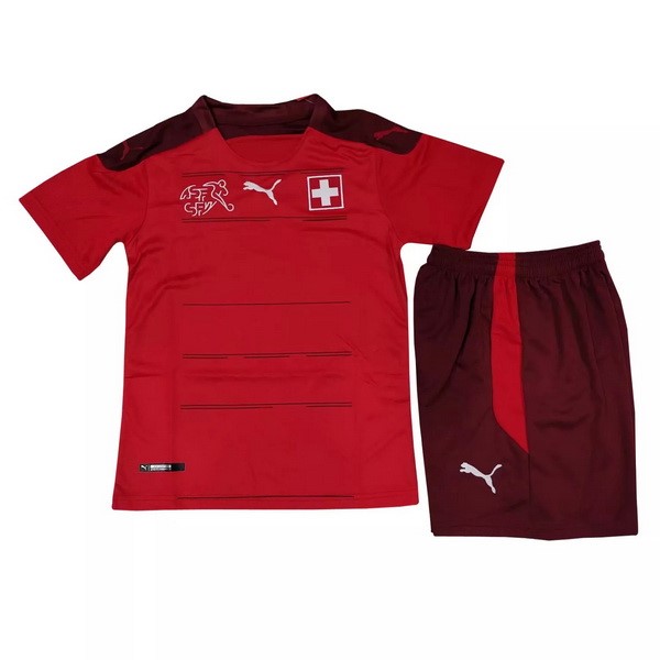 Maillot Football Suisse Domicile Enfant 2021 Rouge
